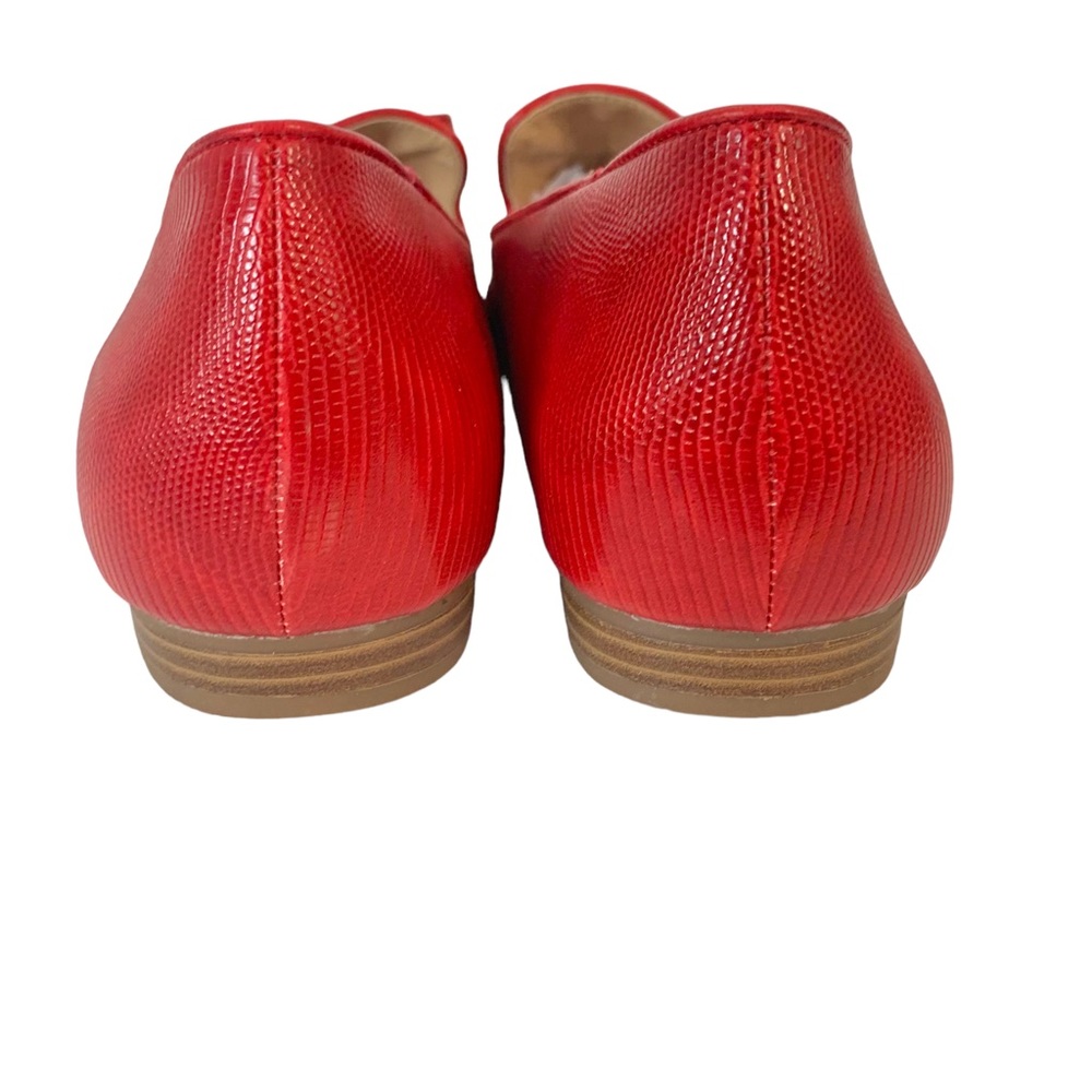 MONROE & MAIN Tonal Red Reptile Print Tassel Loafers Sz Sz 41/10 - Picture 8 of 11